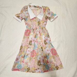 Pastel Floral Vintage Dress